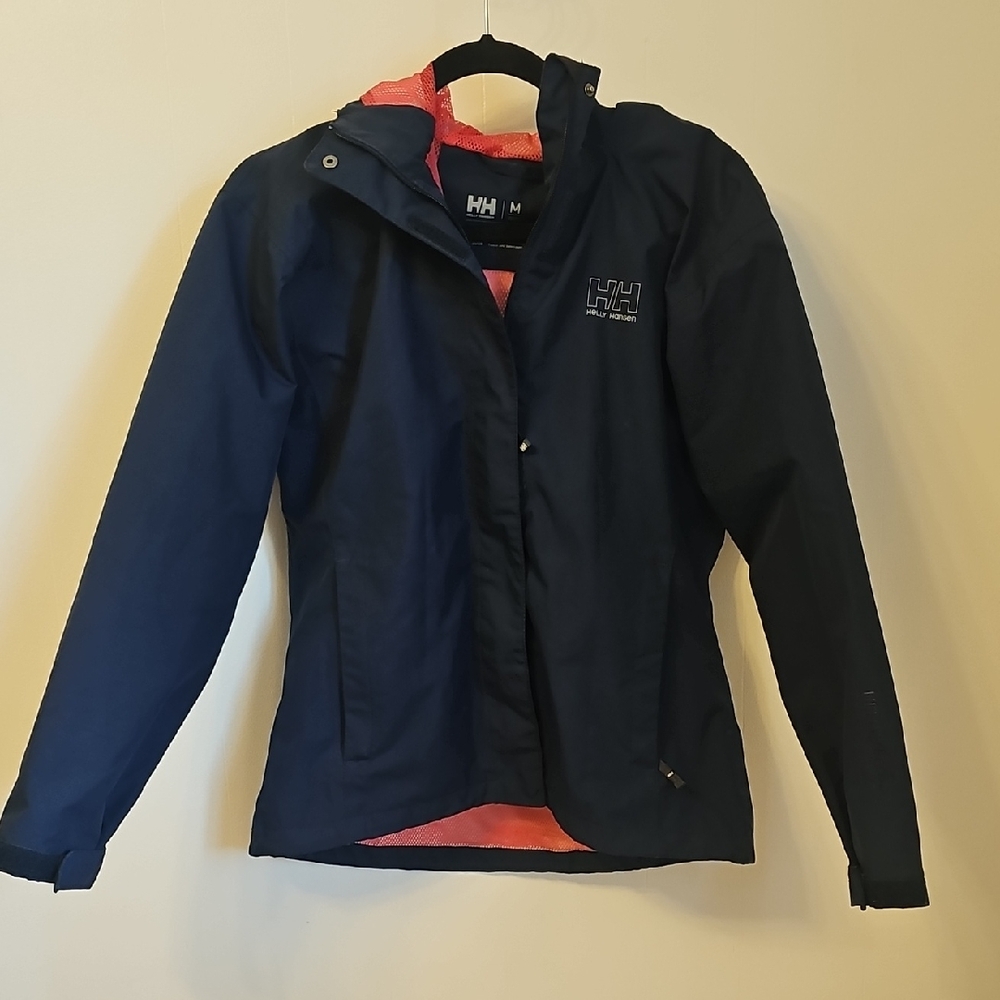 Helly Hansen Navy Blue Jacket with Pink Lining